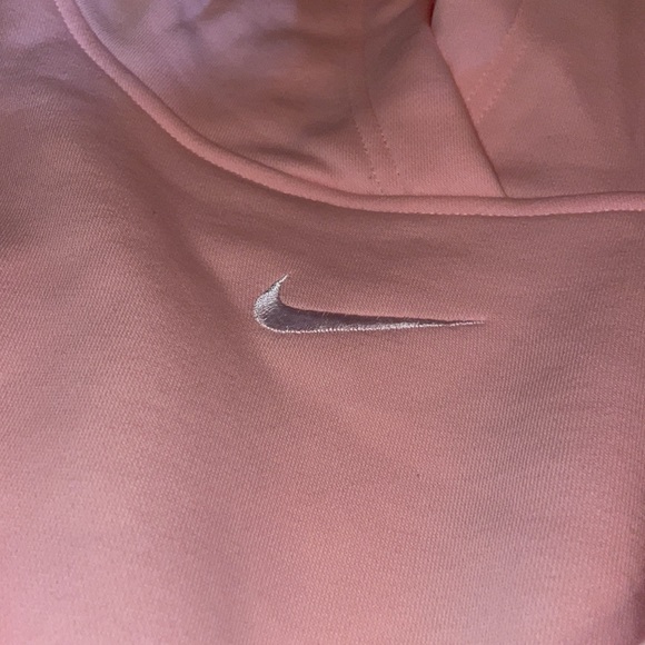 NIKE CROPPED FLEECE HOODIE IN Atmosphere/Light pink- size M BRAND NEW NEVER WORN - Picture 5 of 6